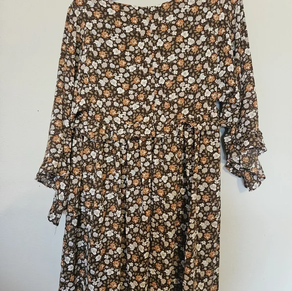 Pink Lily Brown Flowy Dress - Picture 8 of 10